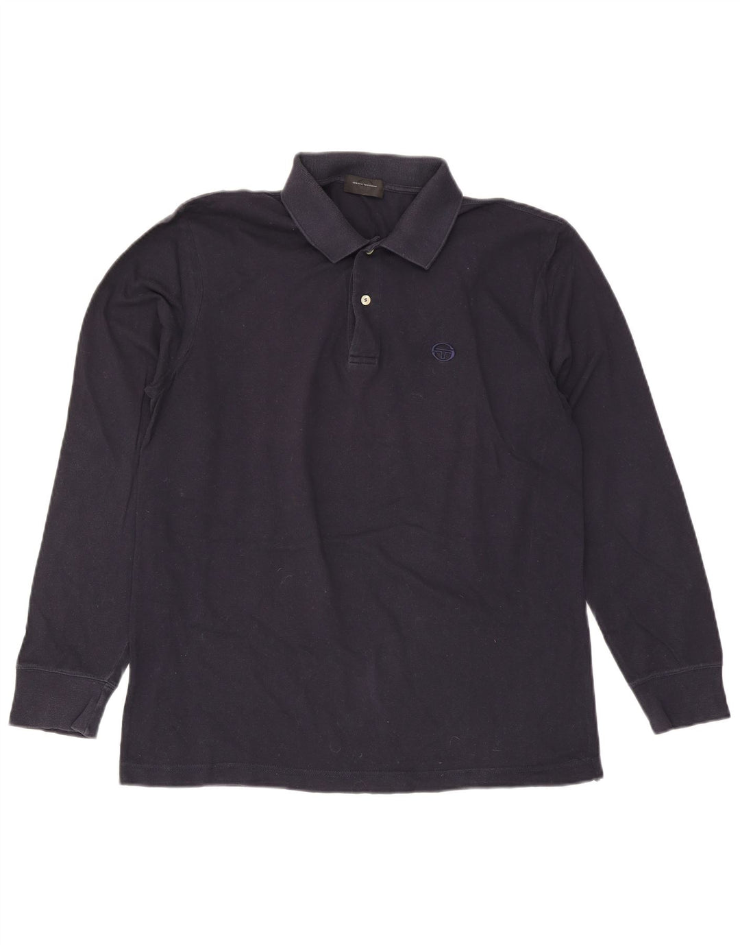 Sergio Tacchini Polo à manches longues pour homme, grand, bleu marine