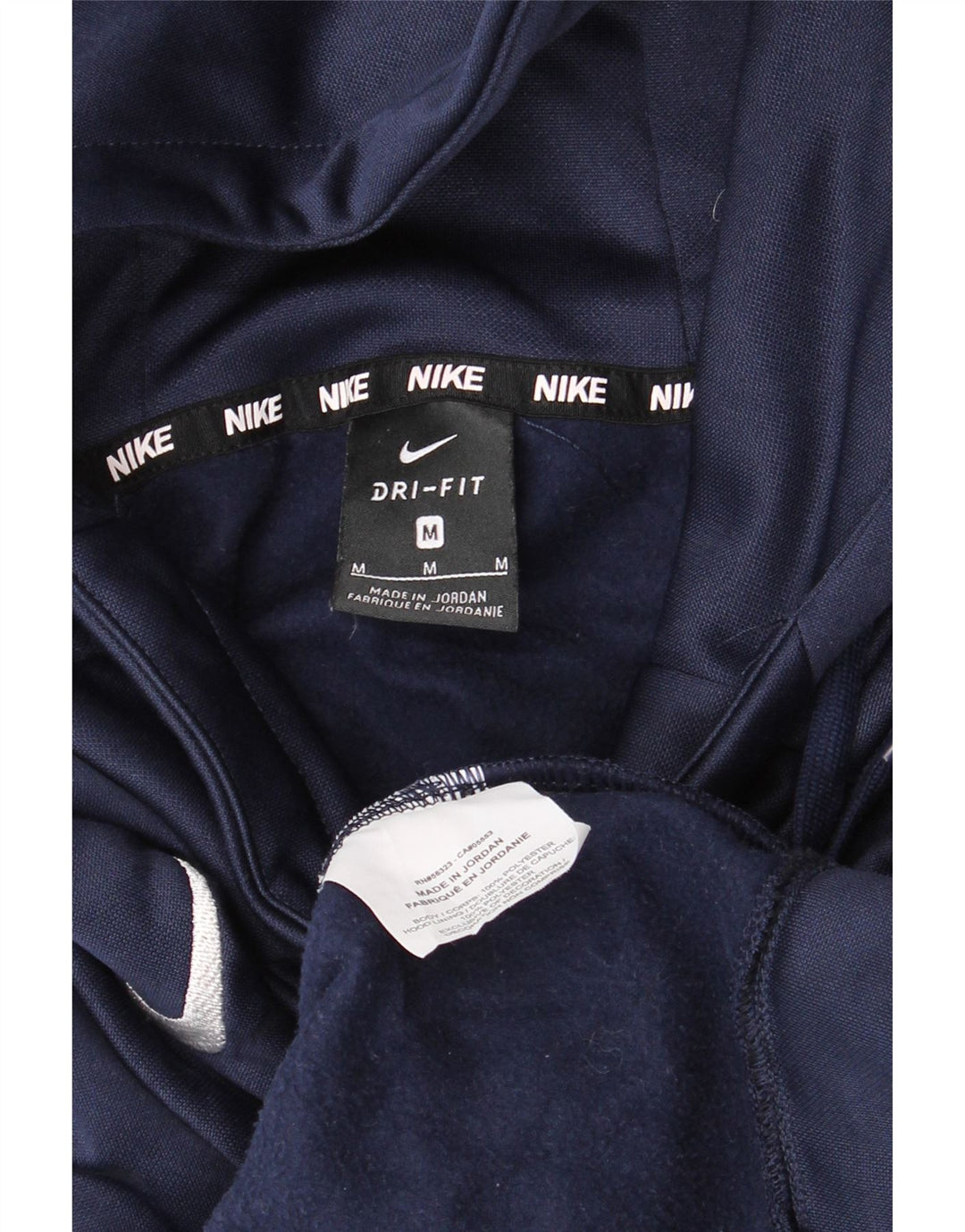NIKE Pull à capuche graphique Dri Fit pour homme en polyester bleu marine moyen