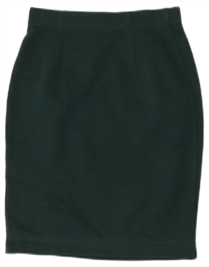 jupe crayon femme vintage IT 40 Petite W32 Laine Verte