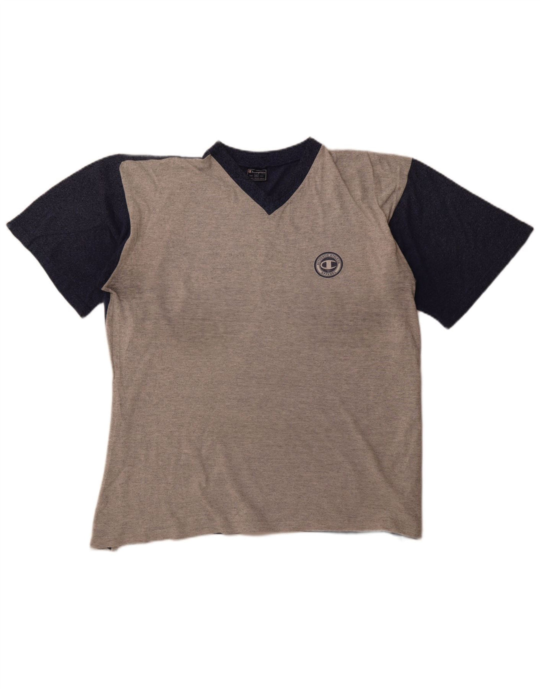 CHAMPION T-Shirt Homme Top 2XL Gris Colorblock Coton