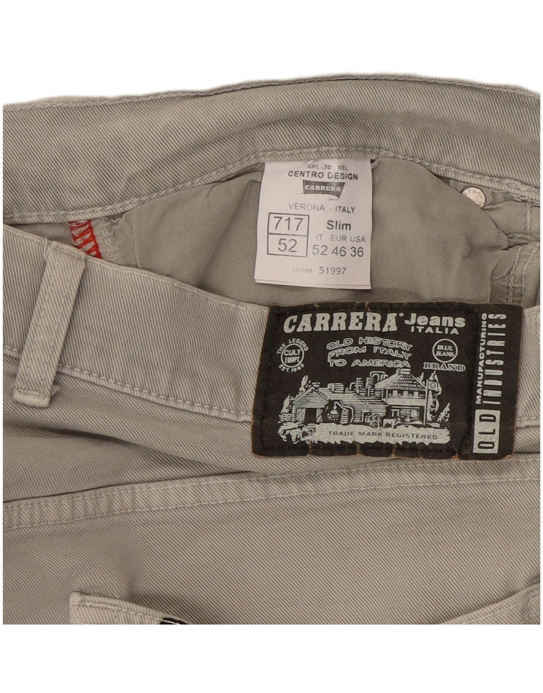 Carrera Jean Slim 717 Homme W36 L33 Gris Coton