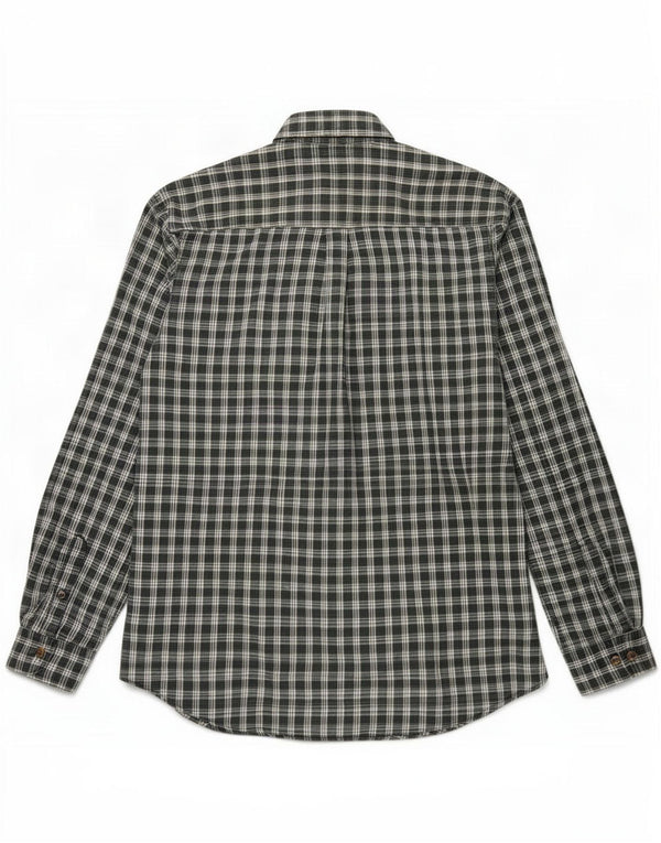 Eddie Bauer Chemise en flanelle coupe régulière pour hommes, petit coton à carreaux verts