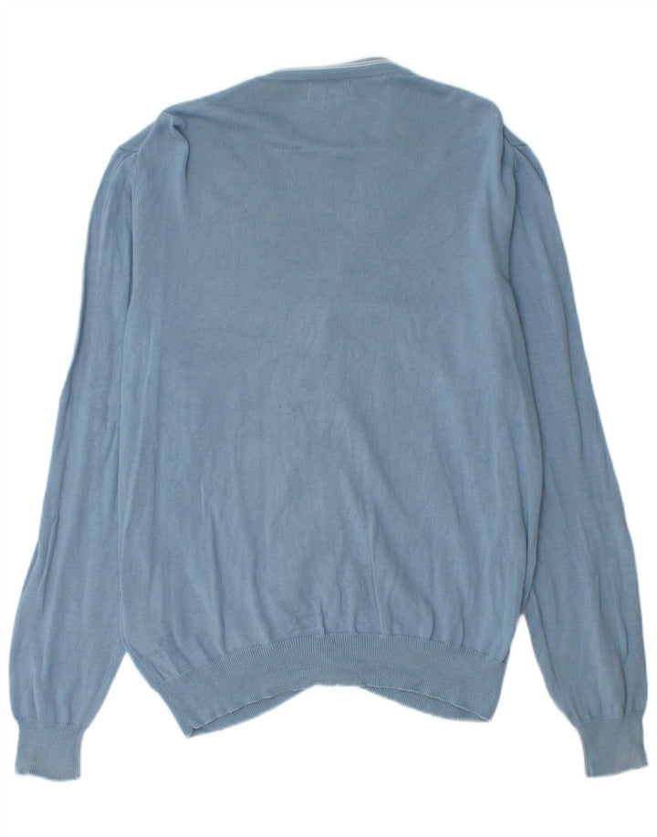 Kappa Cardigan Pull Homme Bleu Moyen Coton
