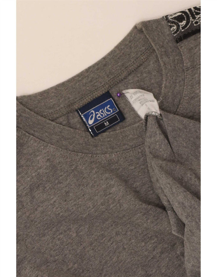 Asics T-Shirt Graphique Homme Gris Moyen Moucheté Coton