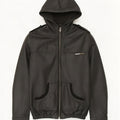 Superdry Veste en cuir à capuche militaire pour homme UK 38 Medium Noir