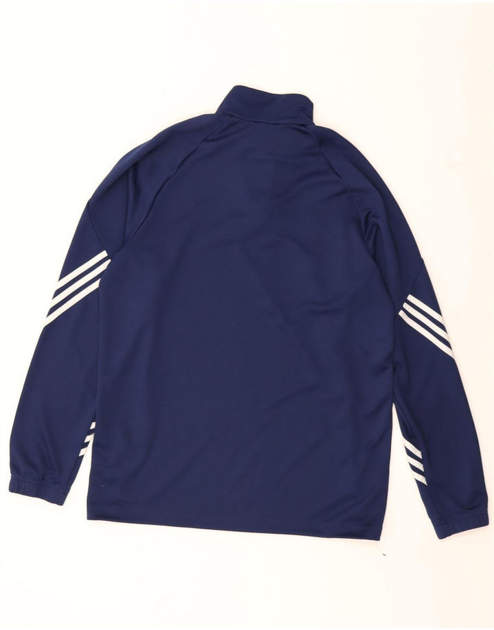 Adidas Climalite Pull à col zippé pour homme Bleu marine Taille L