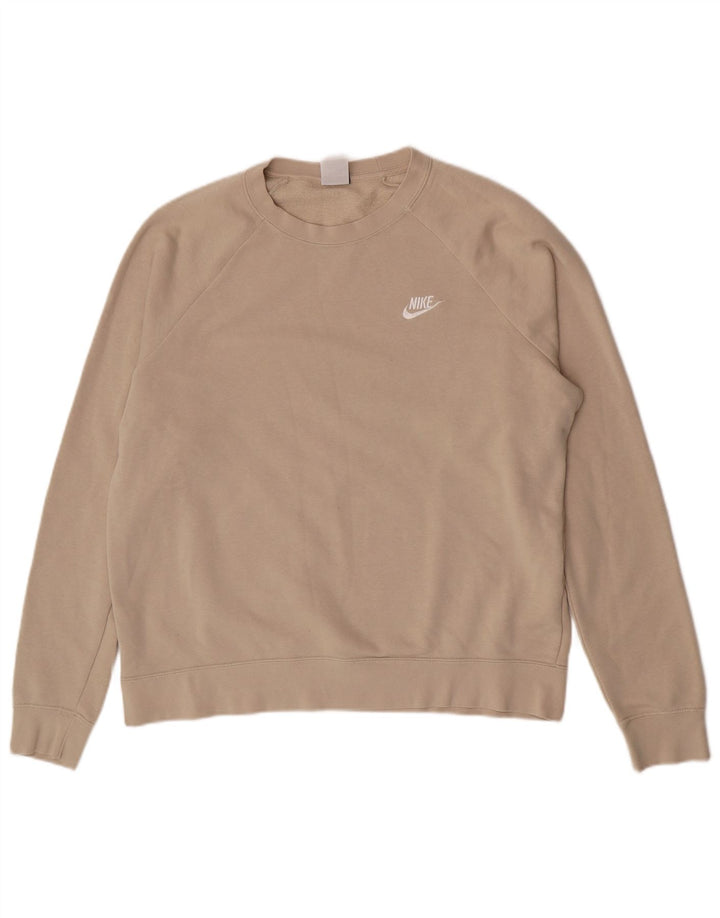 Nike Sweat-shirt surdimensionné pour femme UK 18 XL Coton beige