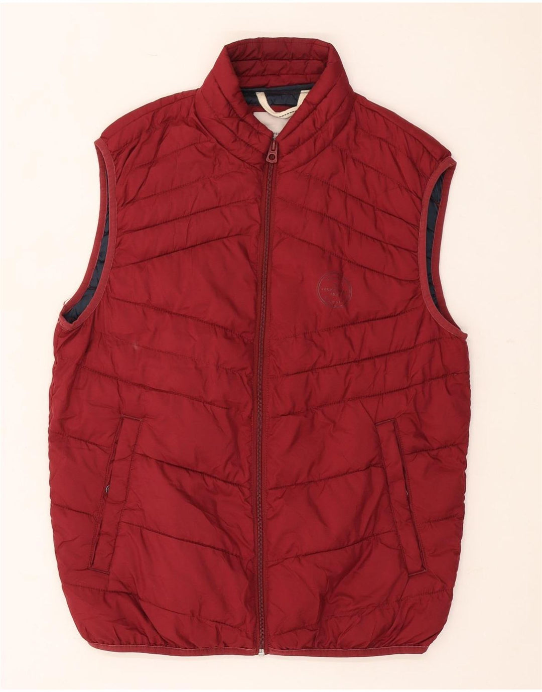 Jack & Jones Gilet rembourré pour homme UK 38 Medium Bordeaux Polyester