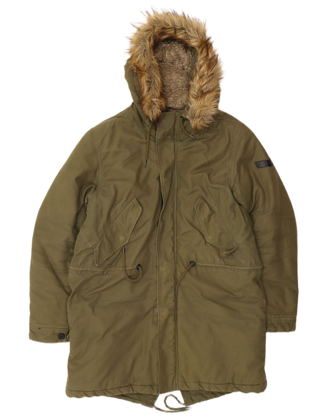 DIESEL Parka à capuche pour homme UK 42 XL Kaki Coton