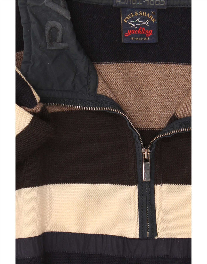 Paul & Shark Pull Col Zippé XL Rayé Multicolore Homme