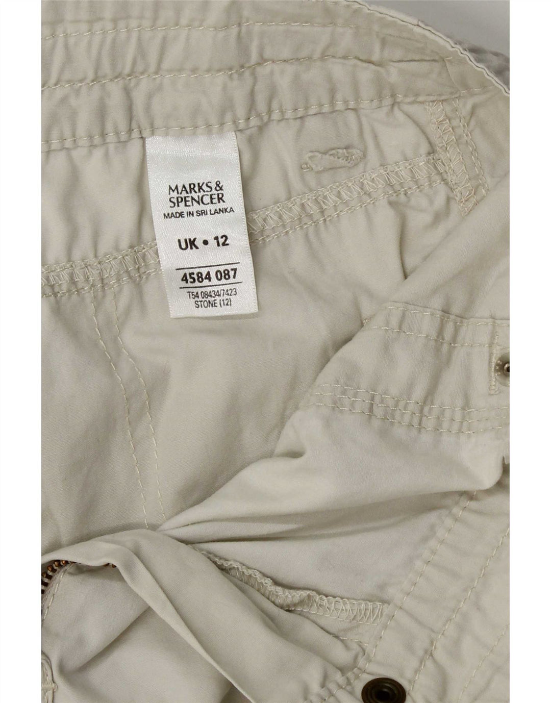 Marks & Spencer Short cargo pour femme UK 12 Medium W30 Coton beige