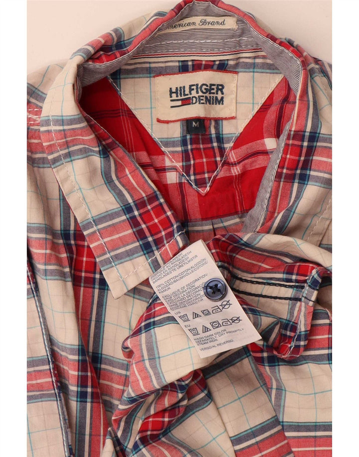 Tommy Hilfiger Chemise à manches courtes homme en coton à carreaux rouge moyen