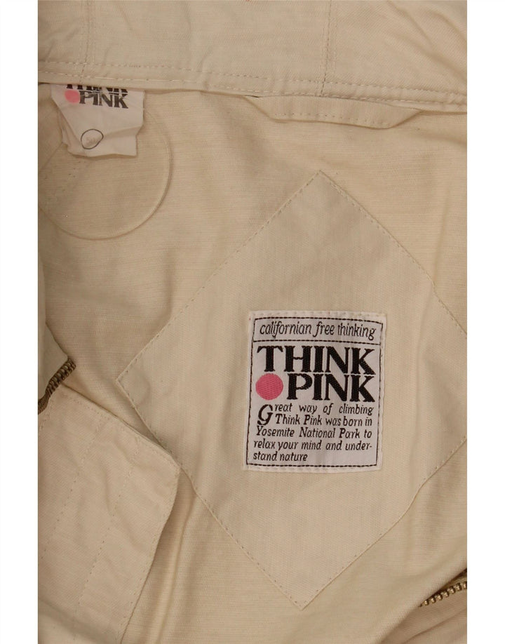 THINK PINK Veste utilitaire pour hommes IT 50 Large Beige