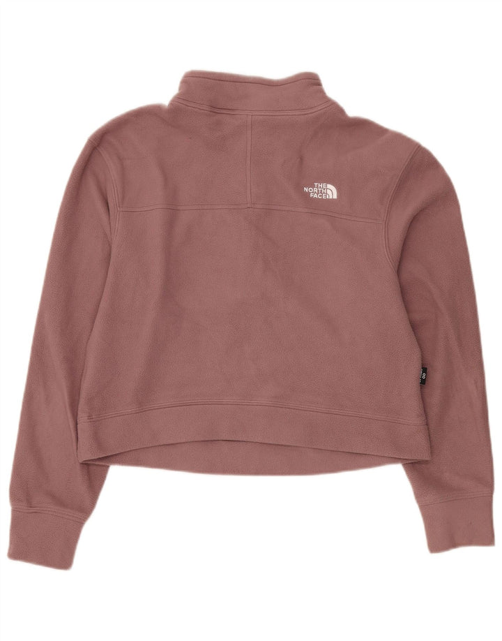 THE NORTH FACE Pull court en polaire à col zippé pour femme UK 14 Rose moyen