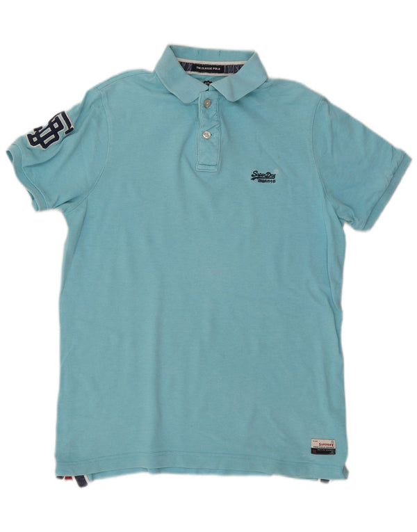 Superdry Polo Graphique XL Bleu Coton Homme