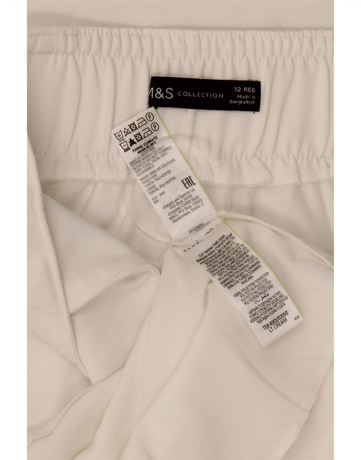 MARKS & SPENCER Jupe droite pour femme UK 12 Medium W30 Blanc Polyester