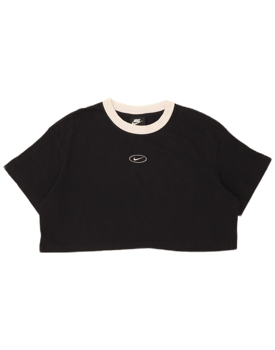 Nike T-shirt court surdimensionné pour femme UK 14 Noir moyen
