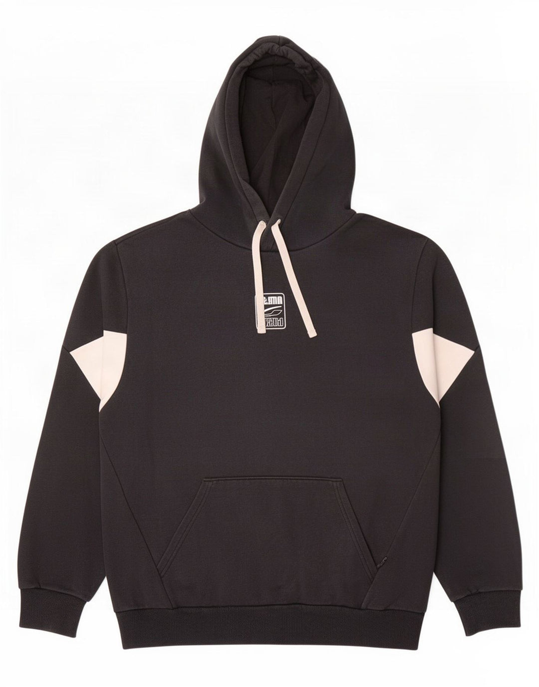 Puma Pull à capuche pour homme Large Noir Colorblock