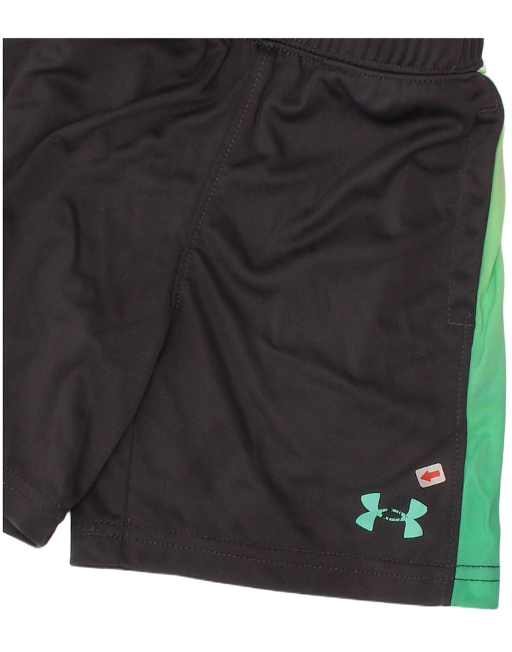 Under Armour Short de Sport Garçon 7-8 Ans Gris Colorblock