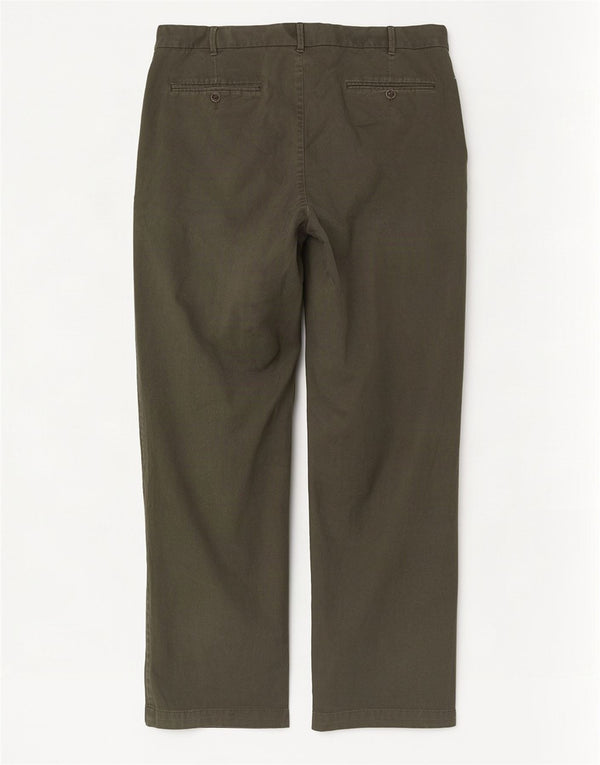 Marks & Spencer Pantalon Chino Droit Homme W48 L29 Vert Coton