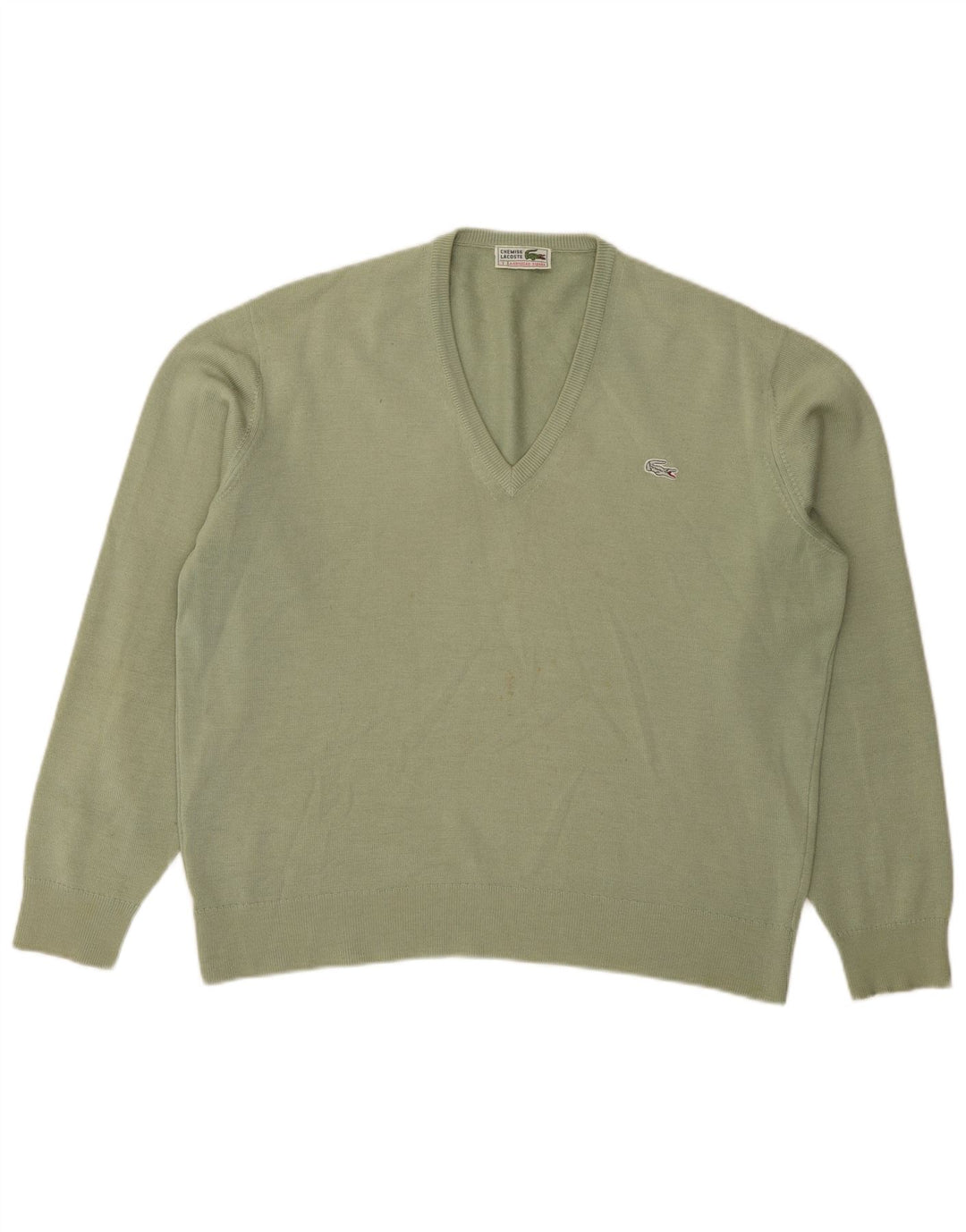 Lacoste Pull col V pour homme Taille 7 2XL Vert