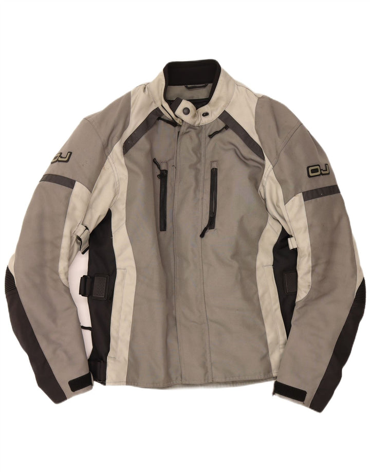 OJ Atmosfere Veste bomber graphique pour homme UK 40 Large Gris Colorblock