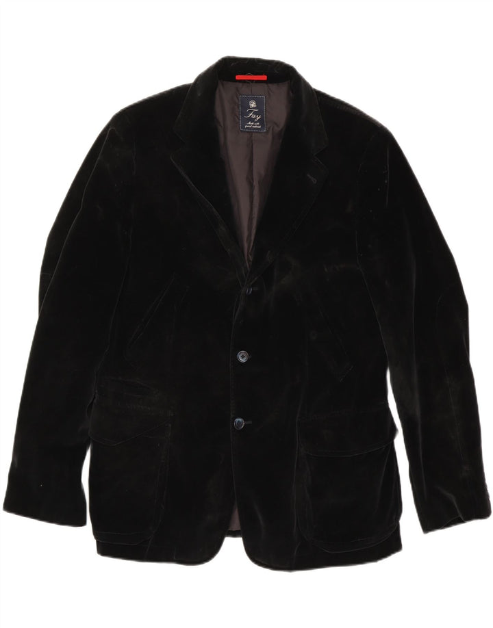 FAY Veste Blazer 3 Boutons Homme IT 52 XL Noir Coton