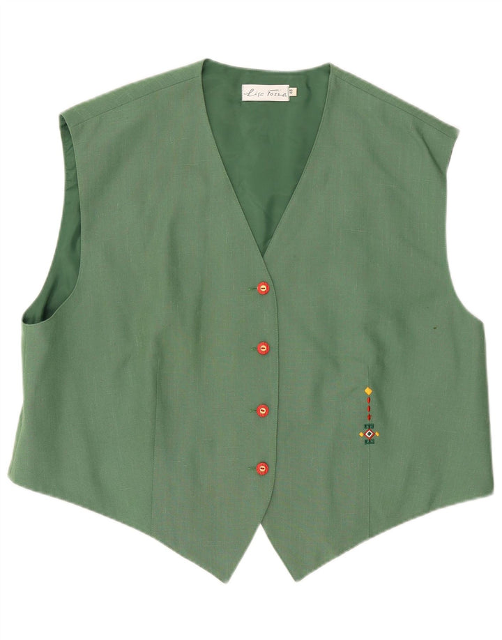 gilet femme vintage IT 48 XL Vert Polyester