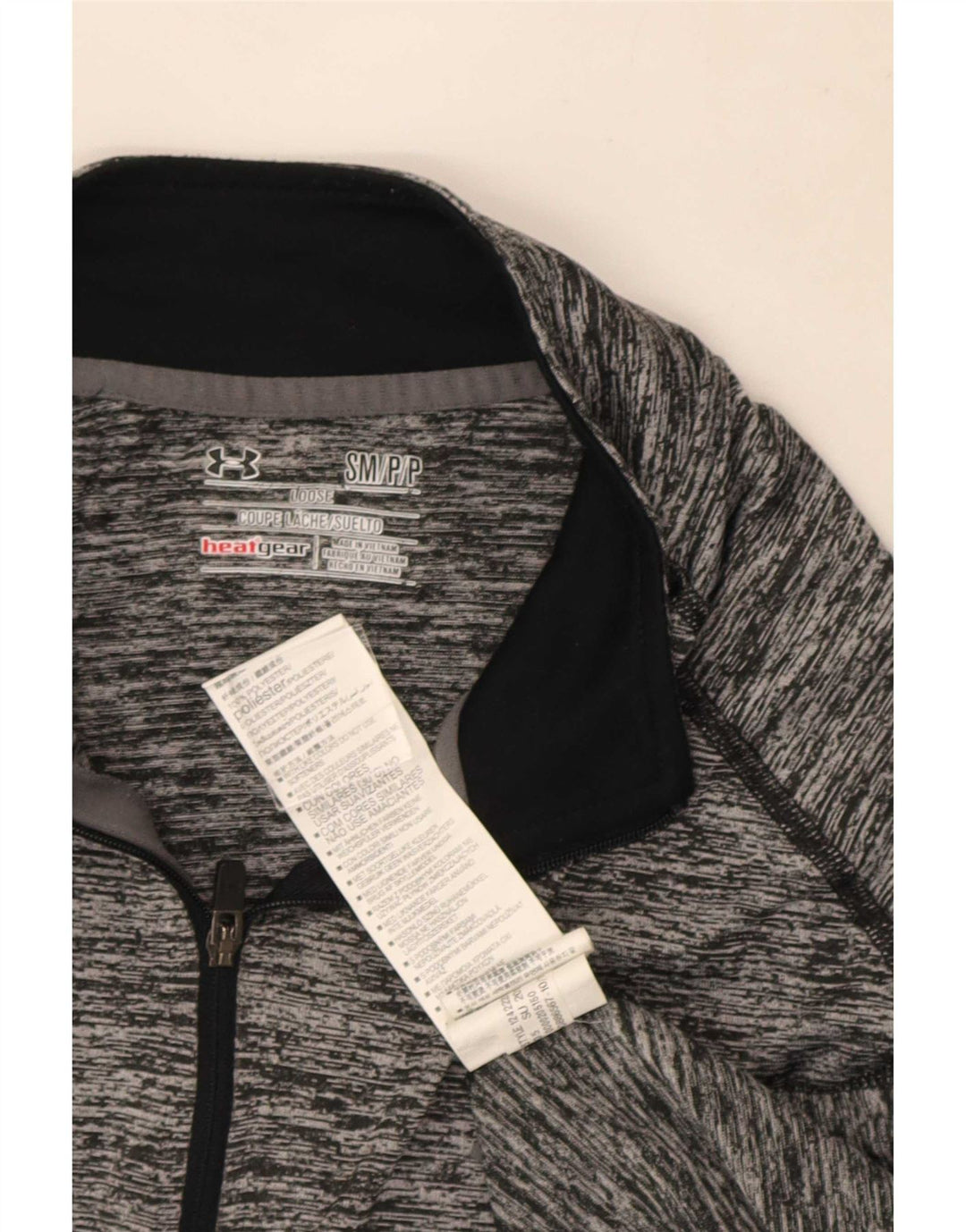 Under Armour Haut de Survêtement Heat Gear Pullover Homme Gris Moucheté