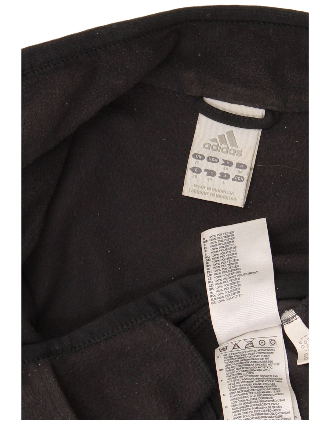 Adidas Veste polaire Climawarm pour femme UK 12 Noir moyen Polyester