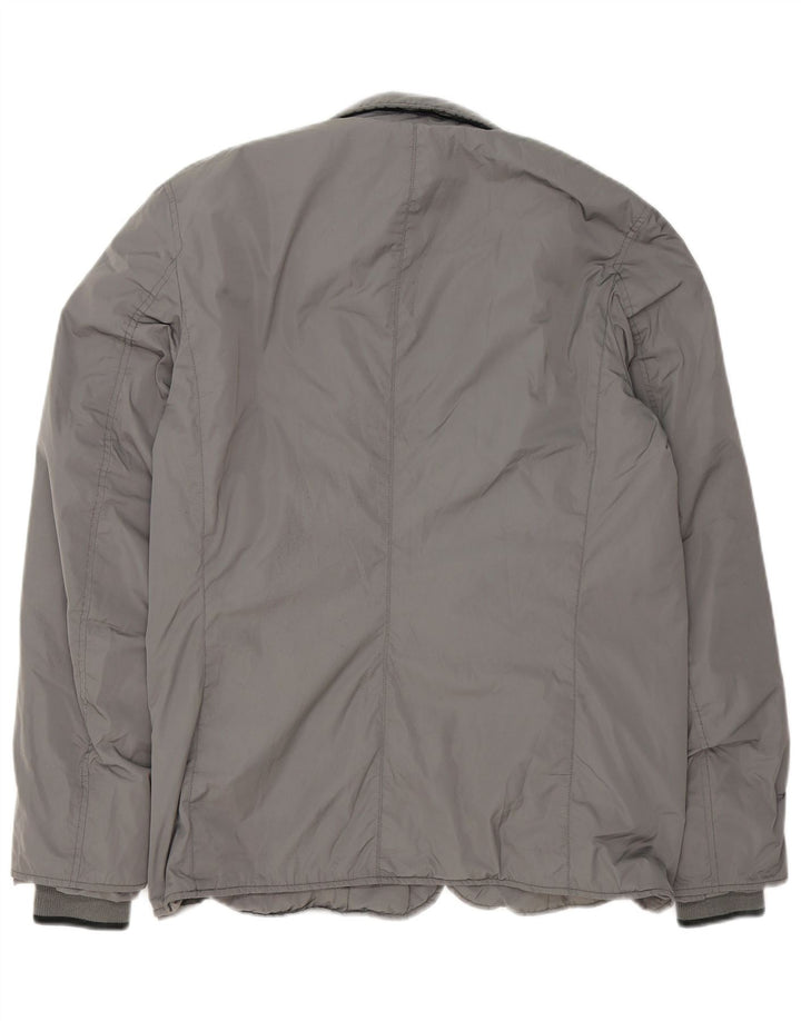 Conte of Florence Veste Bomber Homme UK 40 Large Gris Polyester