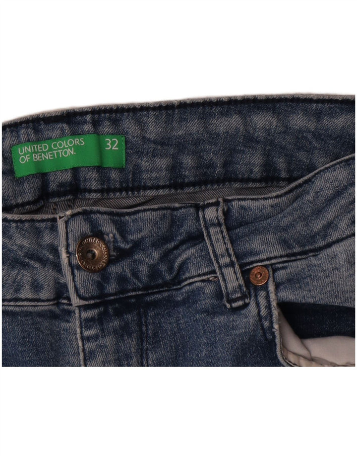 Benetton Jean Slim W32 L26 Femme Bleu
