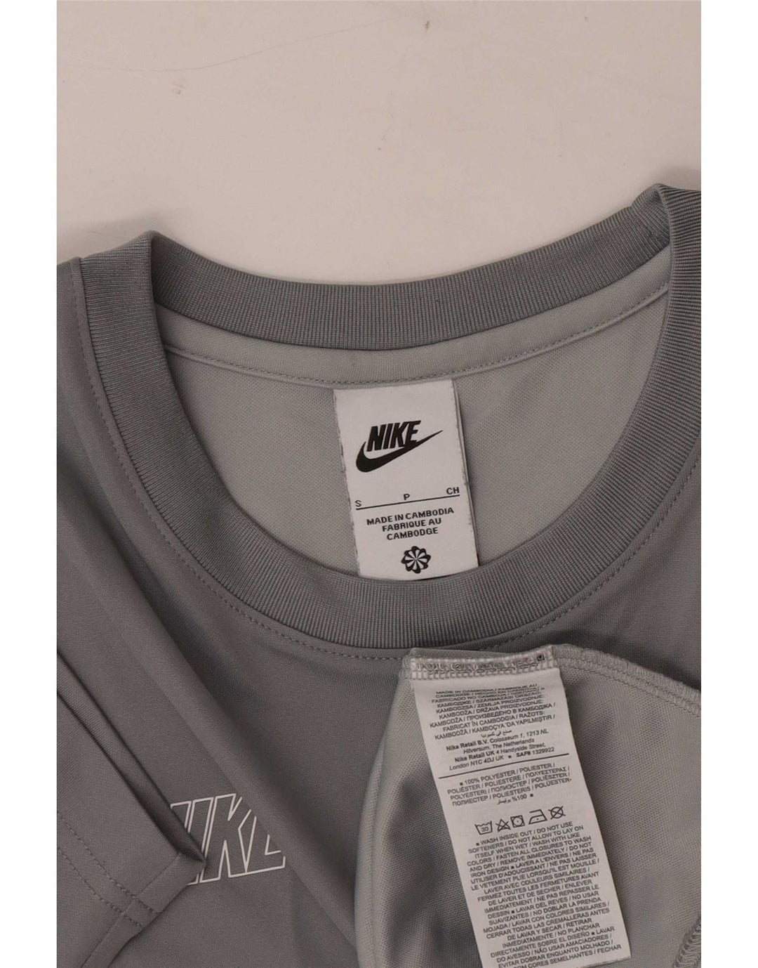 Nike T-shirt graphique pour homme Petit gris Colorblock Polyester