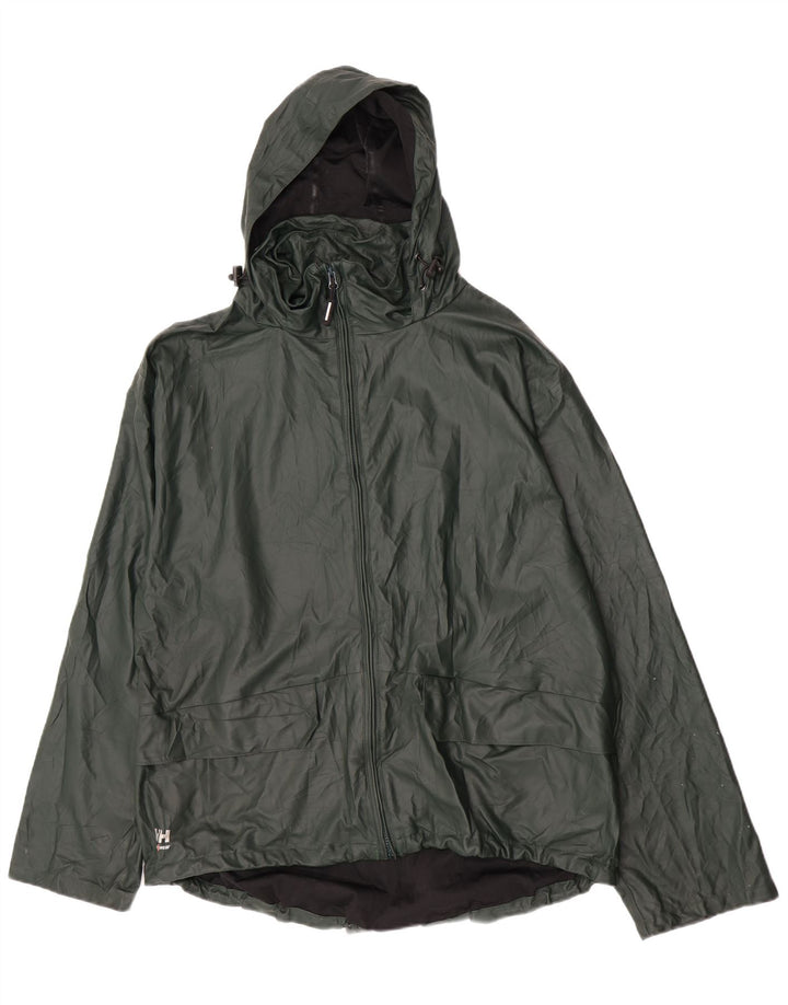 Helly Hansen Veste de pluie à capuche pour homme UK 42 XL Vert Polyuréthane