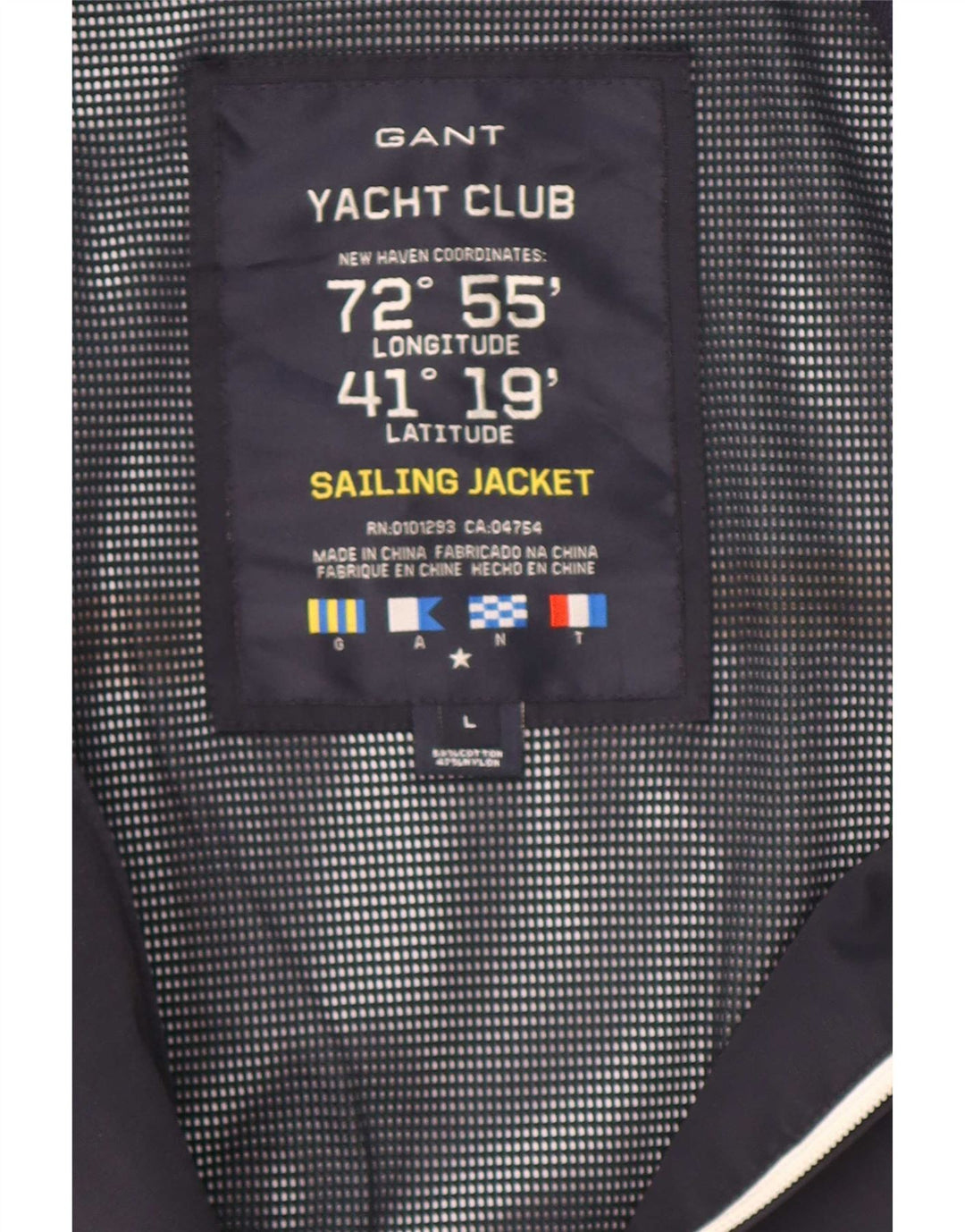 Gant Veste Bomber Homme UK 40 Large Bleu Marine