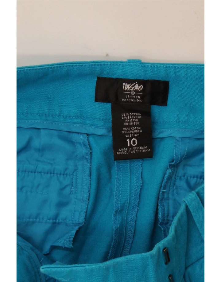 MOSSIMO Womens Slim Casual Trousers US 10 Medium W34 L26 Blue Cotton Vintage Mossimo and Second-Hand Mossimo from Messina Hembry 