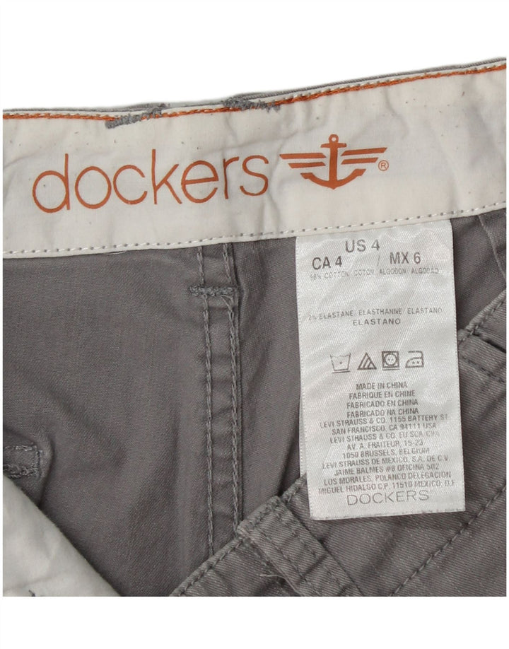 DOCKERS Short Chino Femme US 4 Small W28 Gris Coton