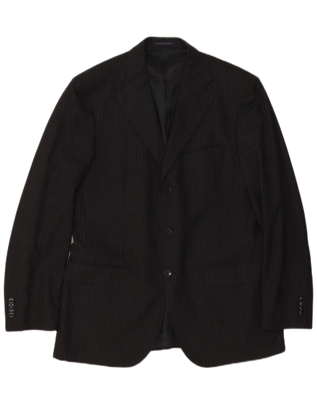 Ing Loro Piona & Co. Veste blazer à 3 boutons pour homme IT 50 Large Noir Rayé