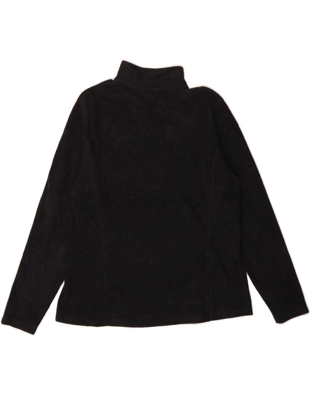 EDDIE BAUER Womens Zip Neck Fleece Jumper UK 14 Large Black Polyester Vintage Eddie Bauer and Second-Hand Eddie Bauer from Messina Hembry 