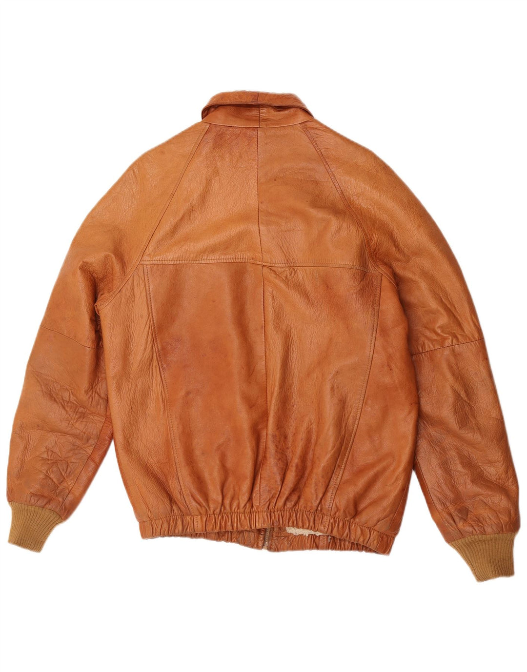 Veste en cuir Sherpa vintage pour homme UK 38 Marron moyen