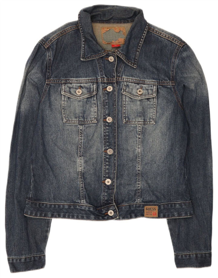 Guess Veste en Jean Femme UK 18 XL Bleu Coton