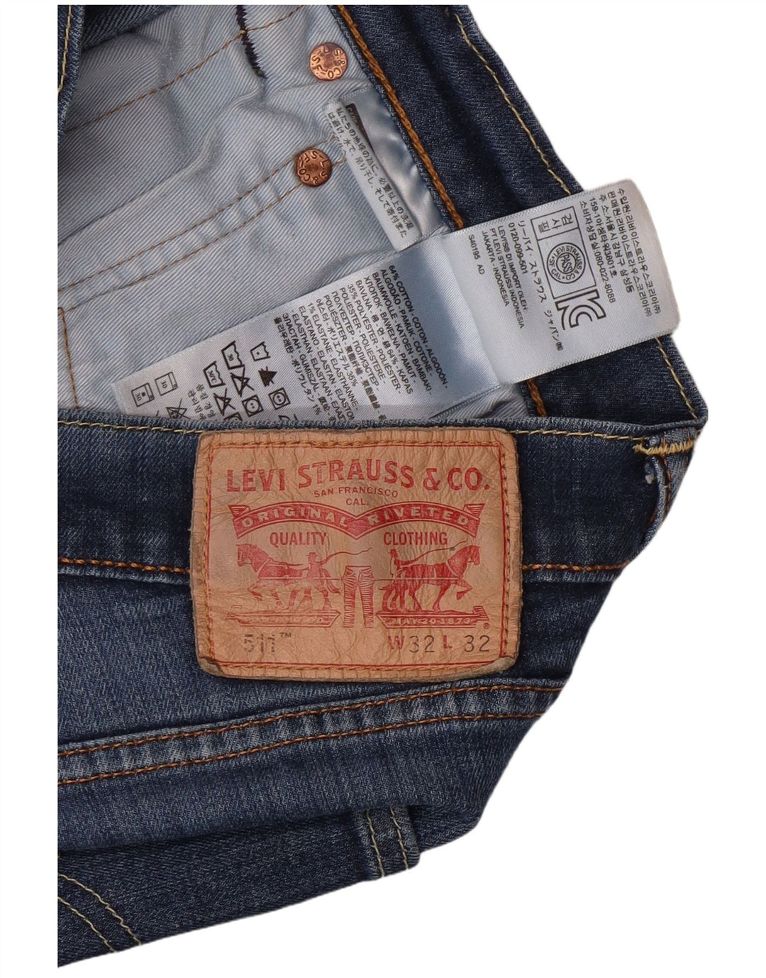 LEVI'S Jean Slim 511 Homme W32 L32 Bleu Coton