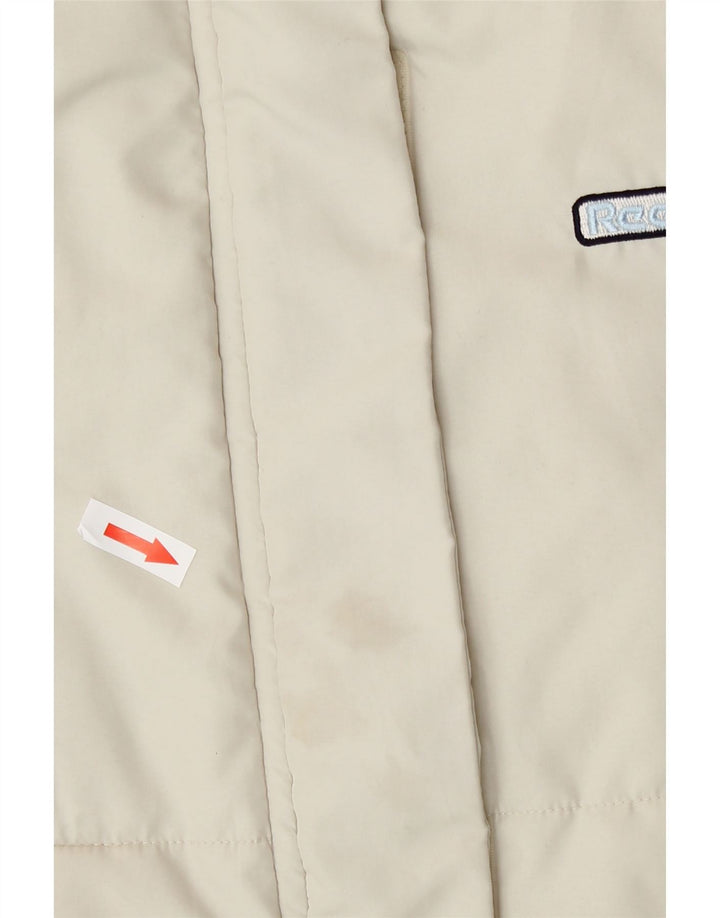 Reebok Gilet rembourré pour femme UK 12 Medium Blanc cassé Polyester