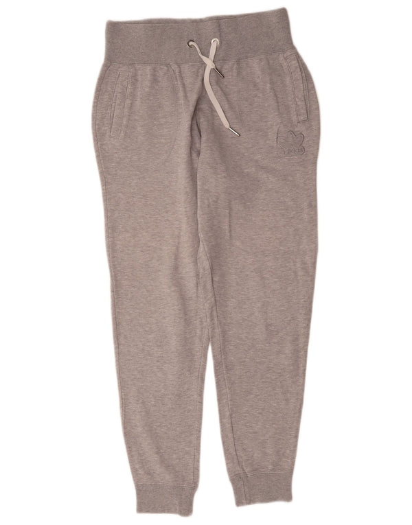 Adidas Pantalon de survêtement pour femme Joggers UK 12 Gris moyen Coton