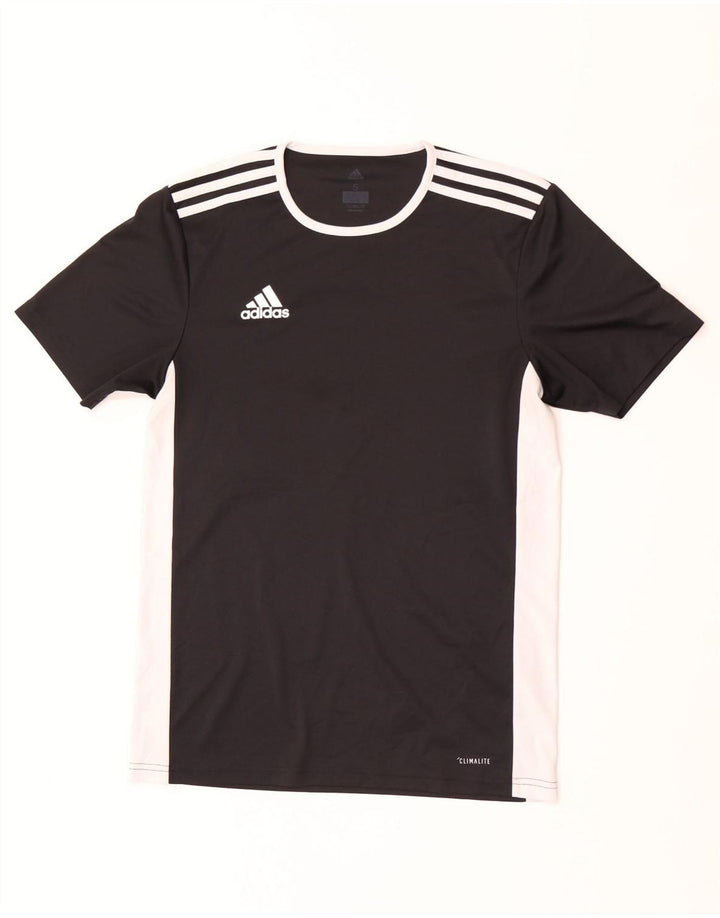 Adidas Hommes Climalite T-Shirt Haut Petit Noir Colorblock Polyester