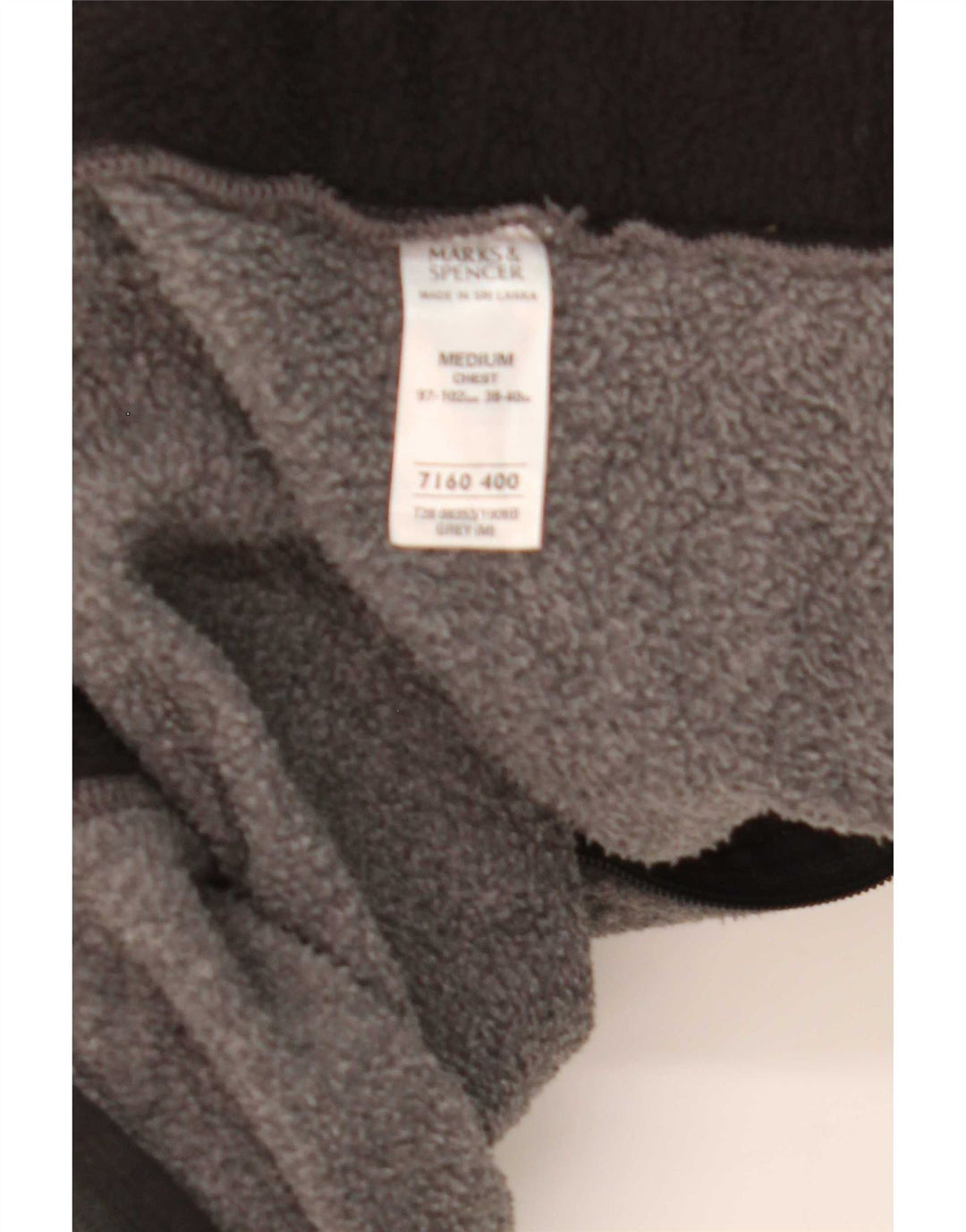 Marks & Spencer Veste polaire pour homme UK 38 Gris moyen Polyester