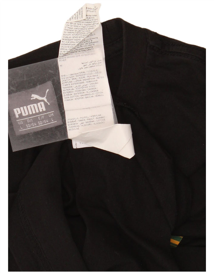 PUMA T-shirt graphique pour hommes, grand, noir, coton