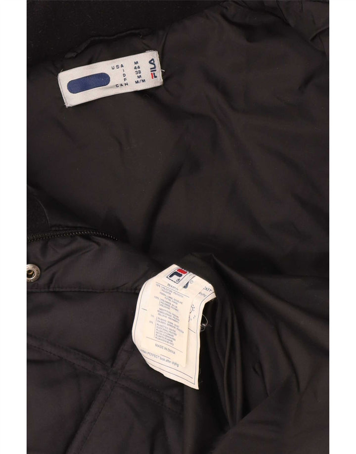 Fila Femme Gilet Rembourré UK 14 Moyen Noir Polyester