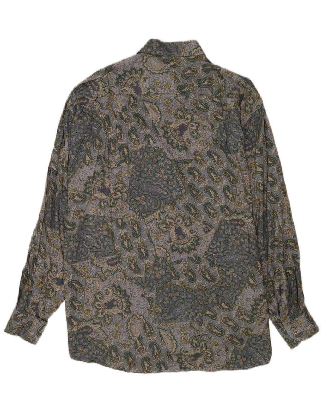 Gandolfi Chemise Homme XL Gris Paisley Viscose