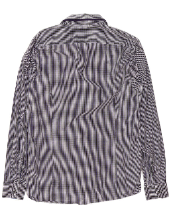 Ted Baker Chemise Homme Taille 3 Bleu Moyen Vichy Coton